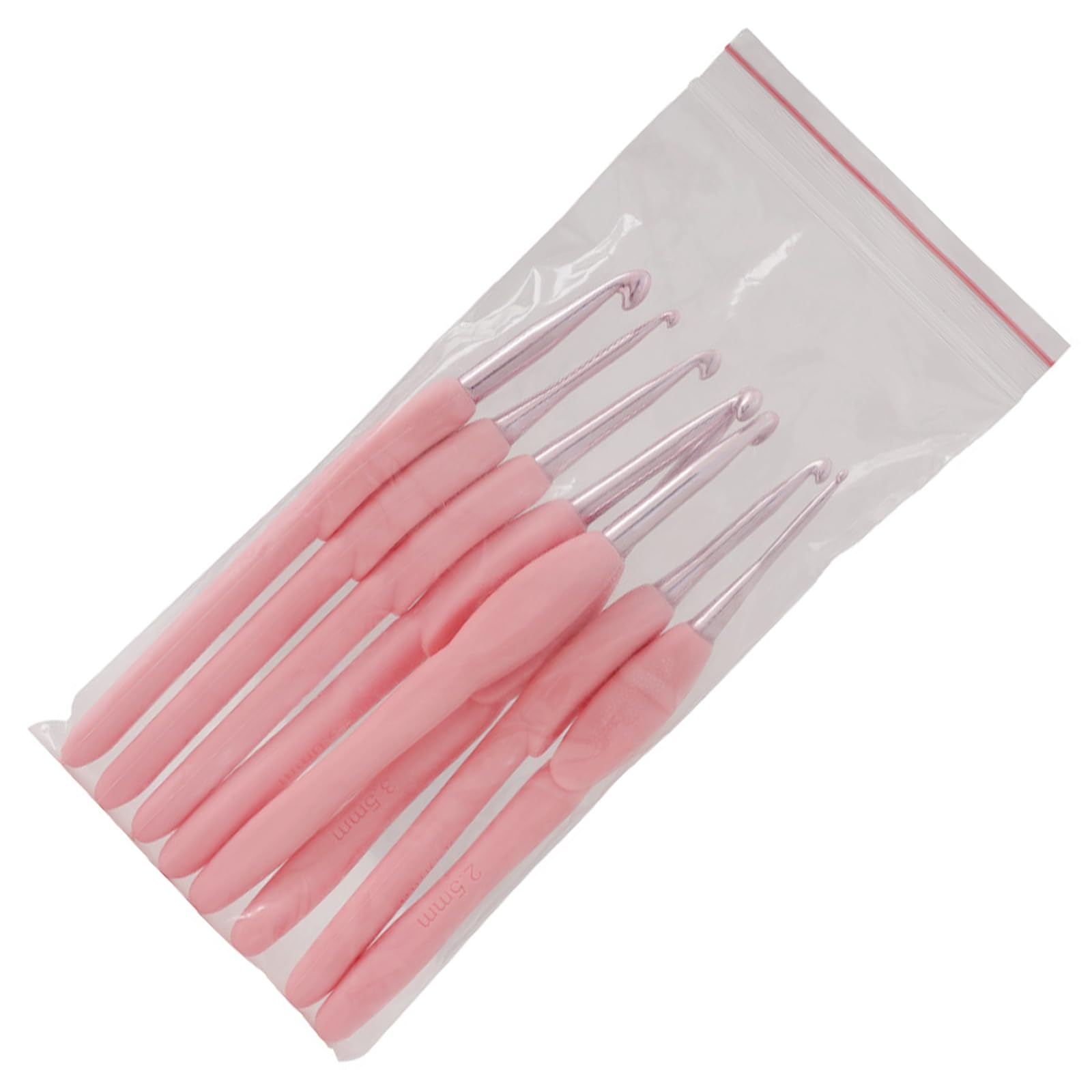 8Pcs Ergonomic Crochet Hook for Experienced Hobbyist, 2.5-6.0mm Ergonomic Crochet Needle for Sweater Scarf Hat Hook