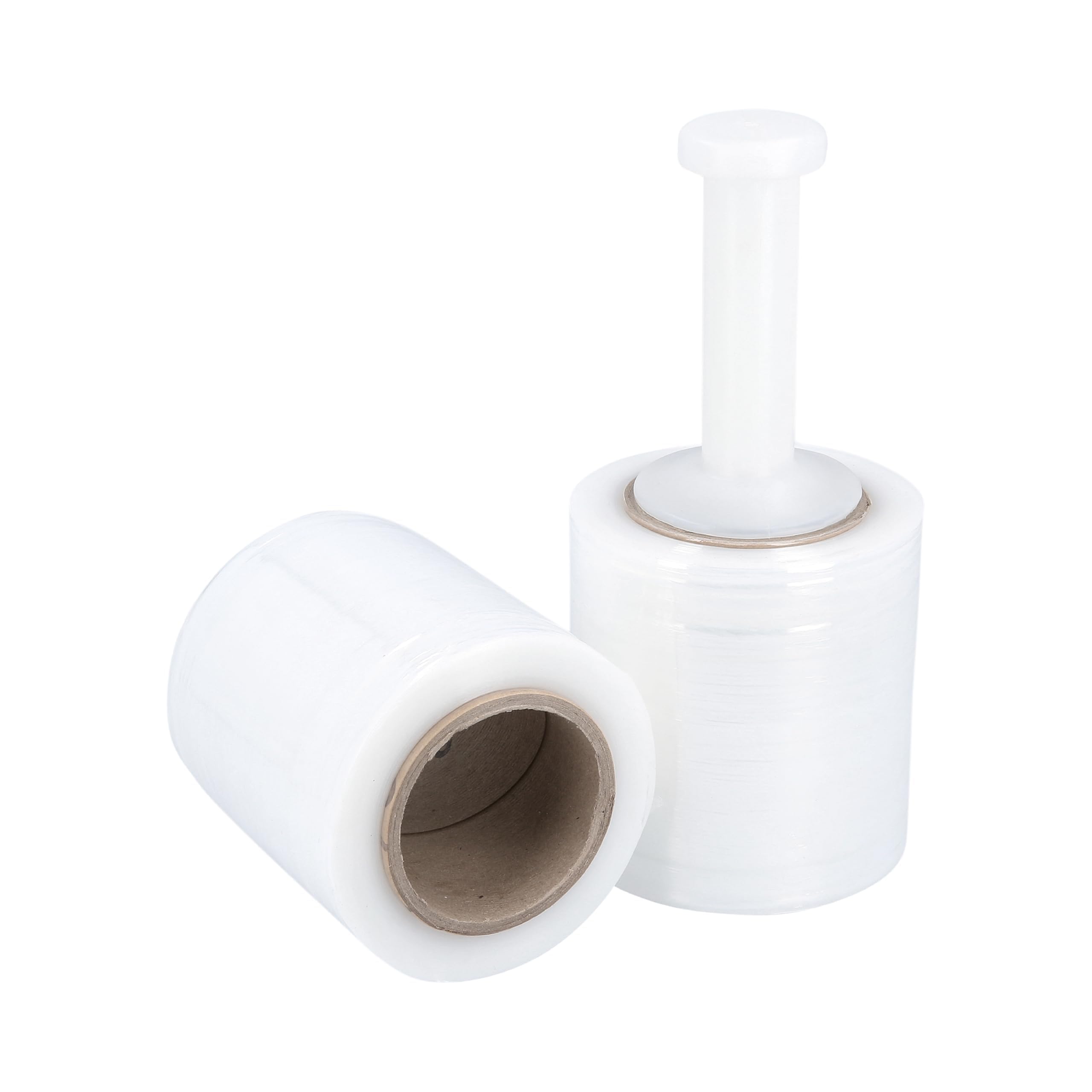 PSBM Mini-Stretchfolie mit Kunststoffgriff, industrielle Stärke, transparente Schrumpffolie für Umzug, Verpackung, Versand, Bündelung und Lagerung, 12 Rollen, 12 Rollen