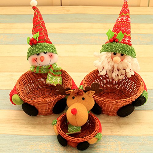 Bureze Cesta organizadora de azúcar de Navidad 2017, Caja de Almacenamiento para Escritorio, decoración de Navidad