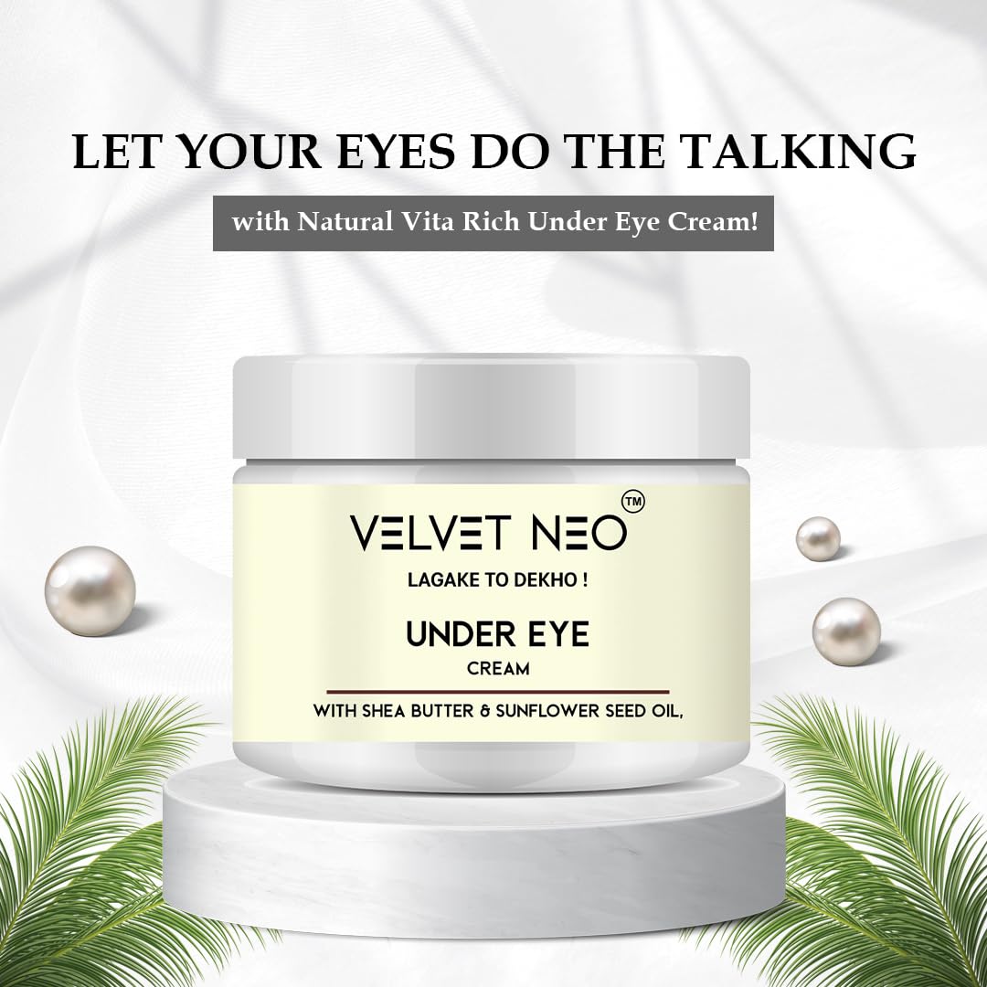 Under Eye Cream 50g | Hydrating Eye Cream with Shea Butter & Sunflower Seed Oil | Helps Reduce the Appearance of Dark Circles, Puffiness, Fine Lines & Wrinkles | For Men & Women — Amazon image 4