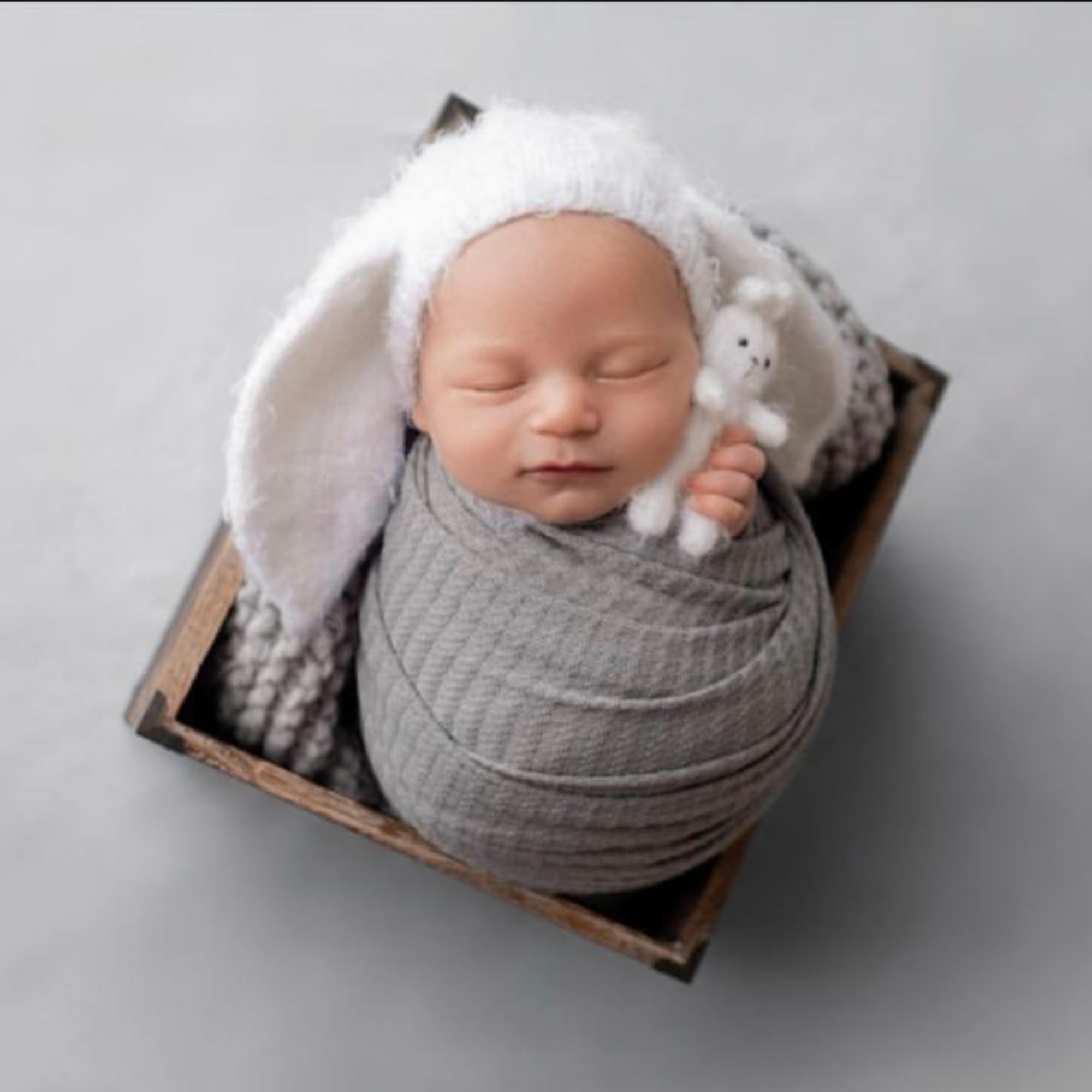 Twinkle Nest Baby Wrap: Newborn Photography Wrap. Baby Photoshoot Prop for Boy or Girl. Baby Swaddle Wrap and Receiving Blanket for Newborn Photography Props. Baby Photo Props. Baby Gift. (Grey) - Image 4