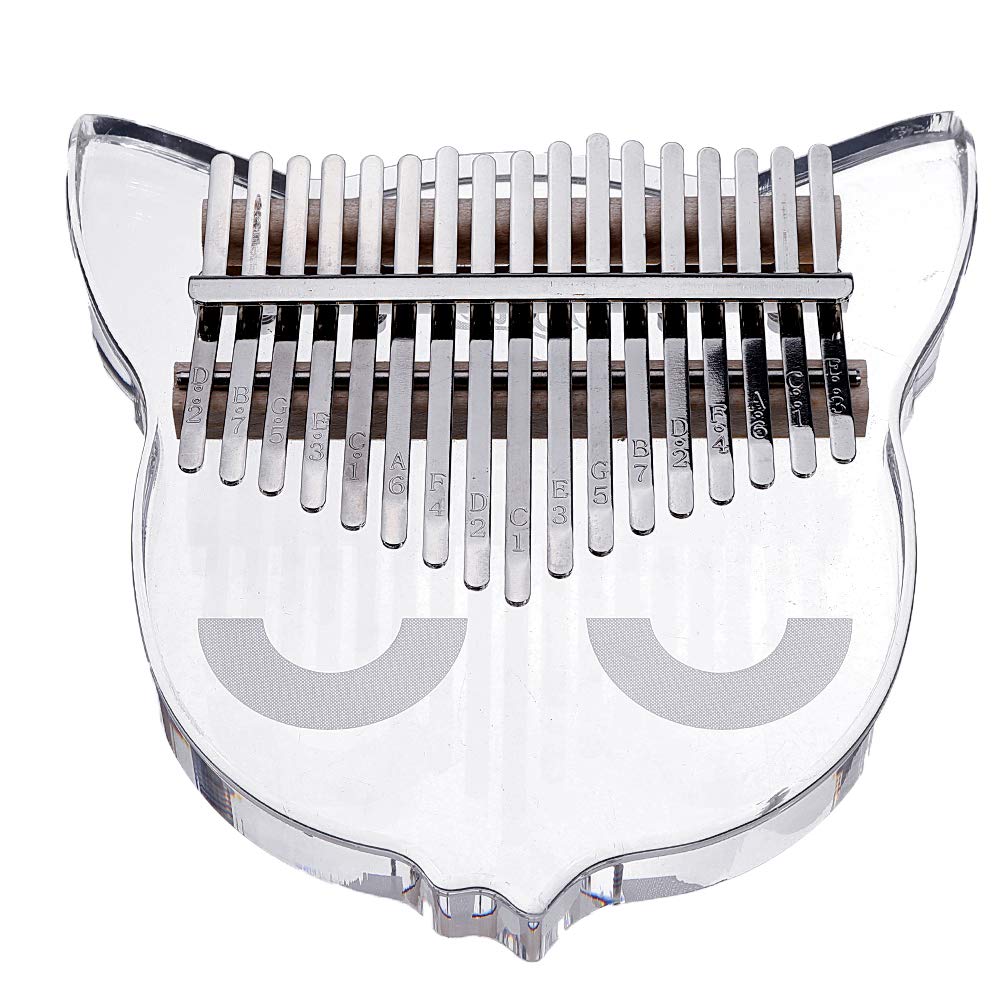 VIDOO Kalimbas en Acrylique Transparent 17 Touches