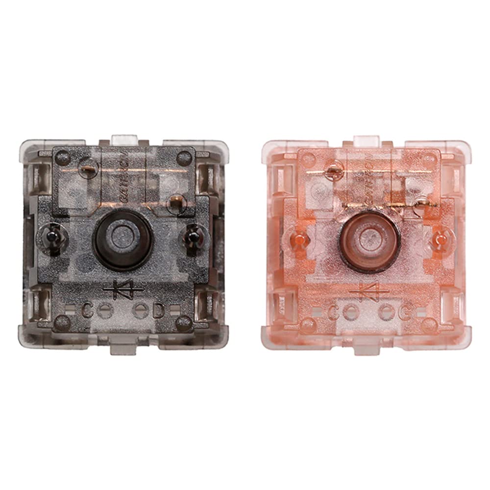 kutethy Gateron Ink v2 Commutateurs linéaires 5 Broches prélubrifiés Roses 50g Force DIY Commutateur de Clavier mécanique (35 pièces, Pink Ink v2)
