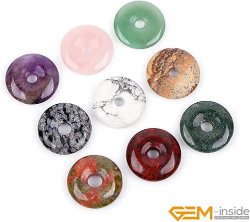 Miniatura 5 de GEM-Inside NaturalRings - Cuentas redondas de piedra de energía hechas a mano para hacer joyas, suministros de cuentas para mujeres, Piedra