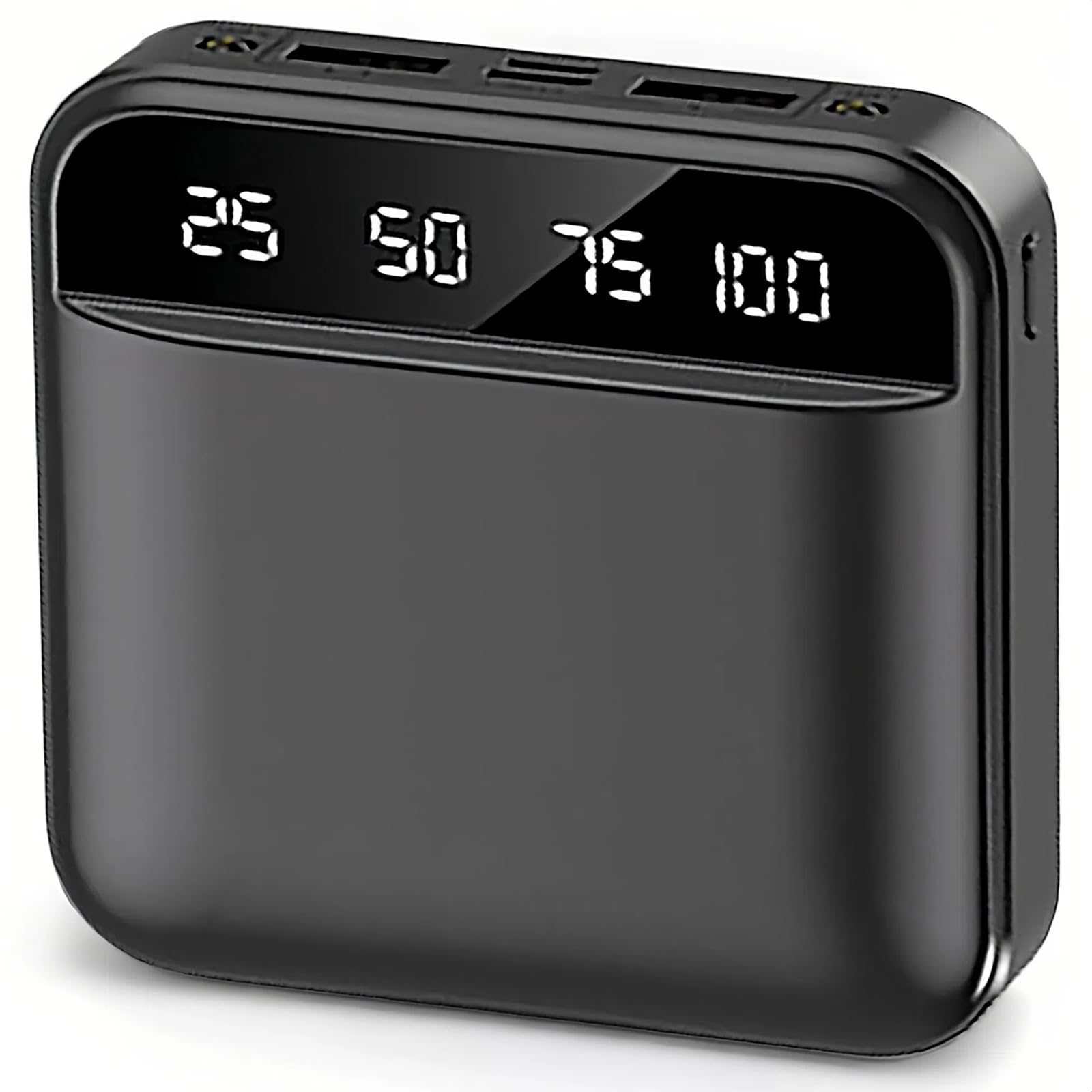 Power Bank 10000mAh,Ultra Sottile & Leggero,2A USB C In & Out, 4 Porte Portable Charger con LCD Display Digitale,Caricatore Portatile con Torcia LED per iPhone Huawei Xiaomi Android ecc
