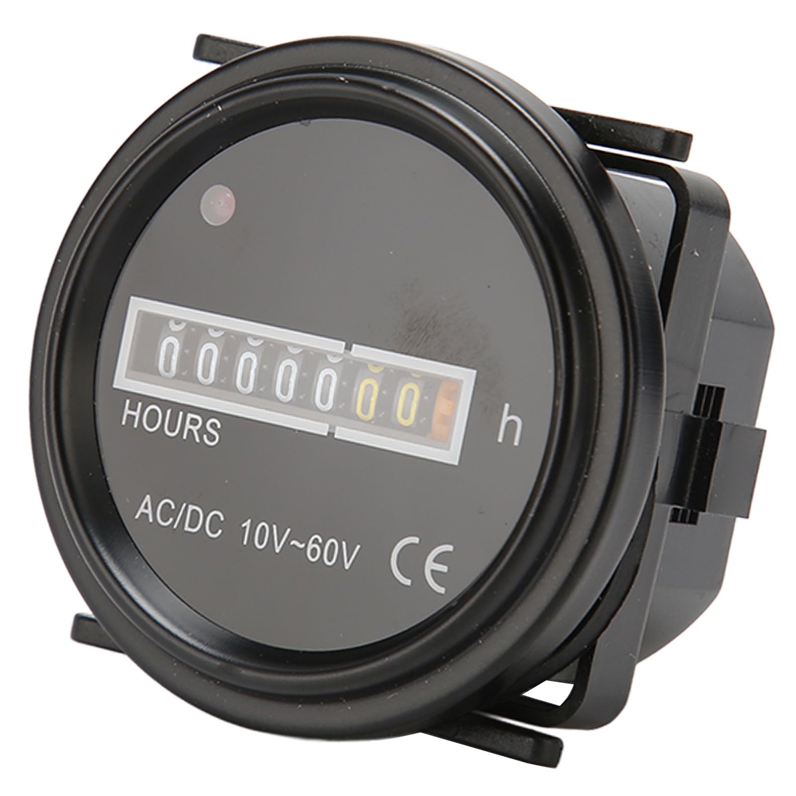 Compteur Horaire de Bateau Robuste Taille Compacte Plastique Compteur Horaire Rond de 2, 4 Pouces de Diamètre pour 10 60V AC ou DC