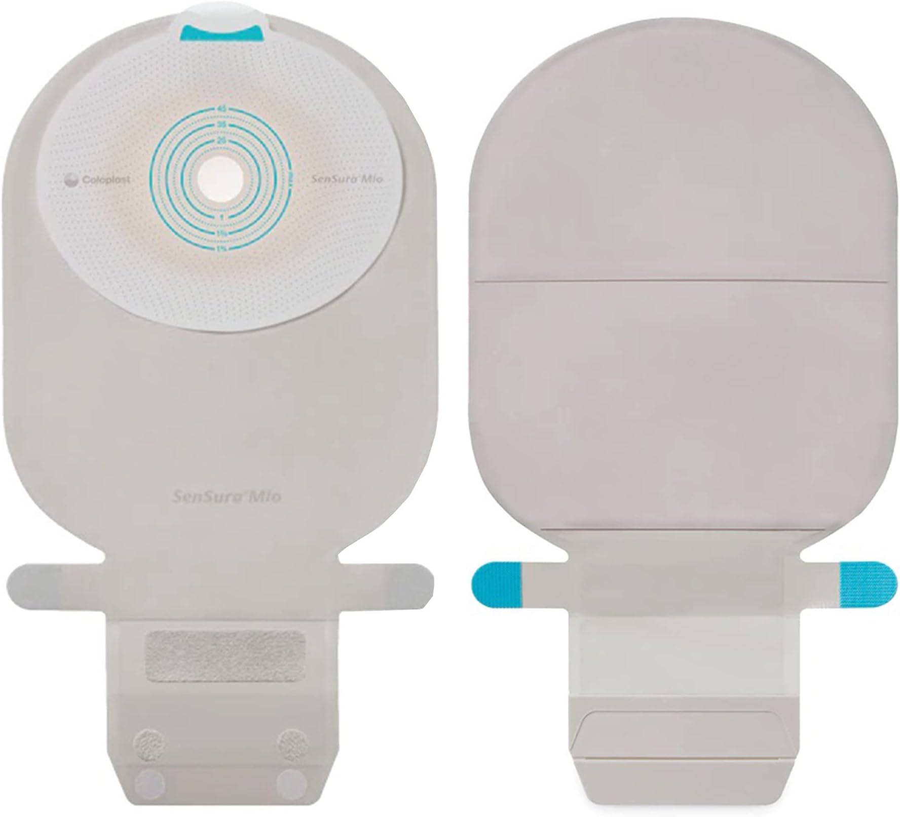 SenSura Mio Ostomy Pouch Drainable 1-3/8 Inch Stoma 11 Inch Length, Maxi 1pc System Opaque Gray 10476, 10 Ct