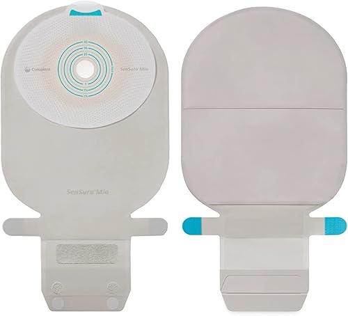 SenSura Mio - Bolsa para ostomía drenable, estoma de 1-3/8 pulgadas de largo, 11 pulgadas de largo, sistema Maxi 1pc gris opaco 10476, 10