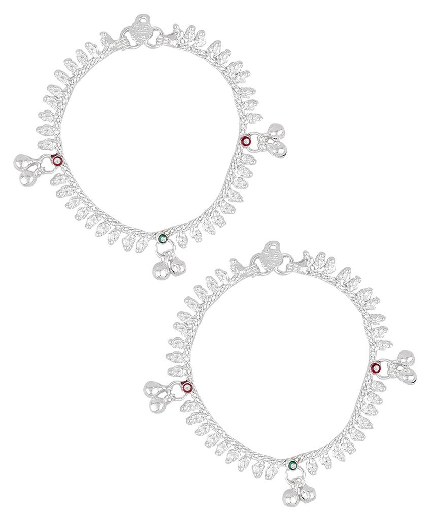 Jewel99 Baby girl Silver Anklet (Pack of 2) (B01HL0DEKY) Amazon Price History, Amazon Price Tracker