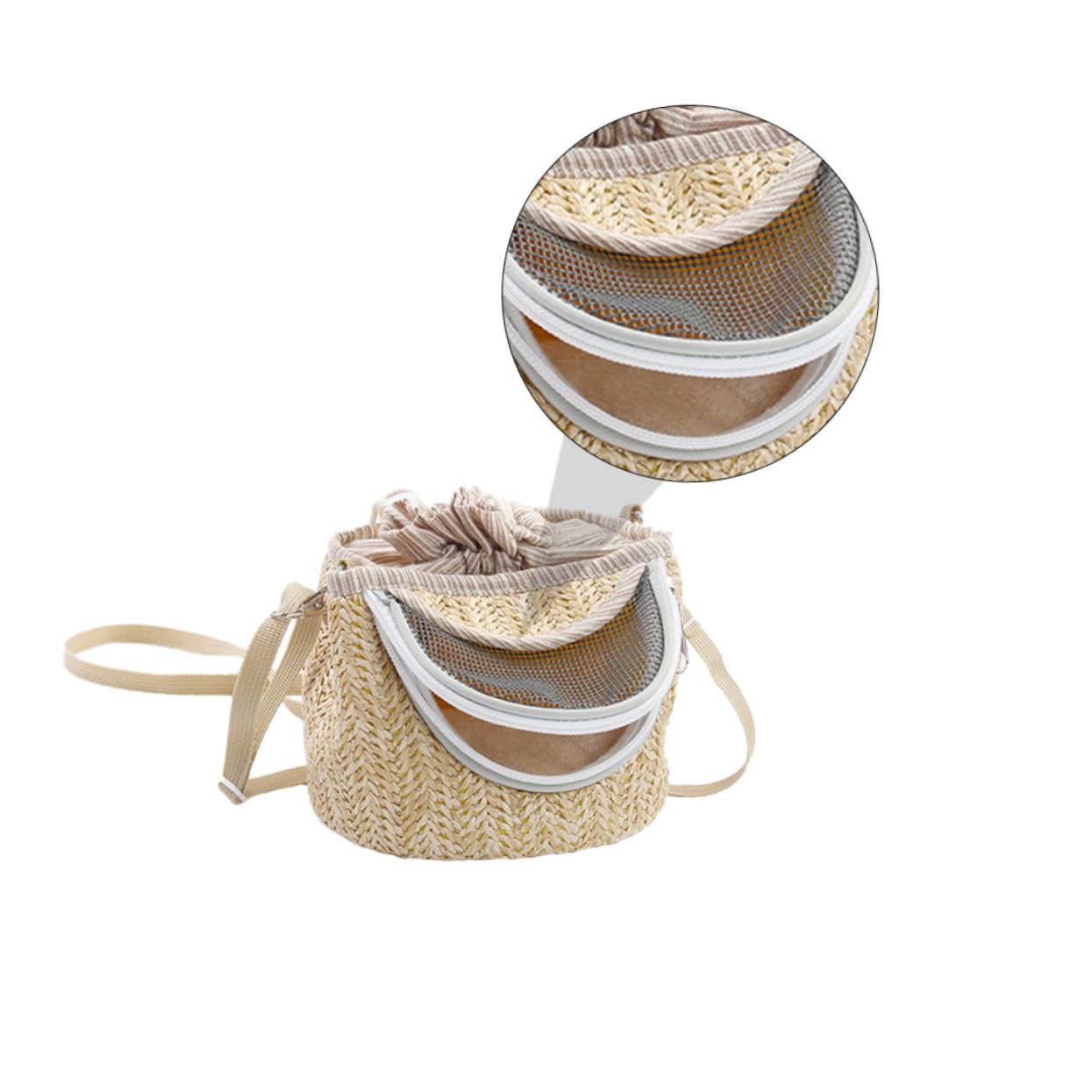 POPETPOP 1Pc Portable Hamster Carrier Bag Pet Travel Case with Ventilated Gauze Design Warm and Comfortable Environment for Hamsters Chinchillas and Other Animals