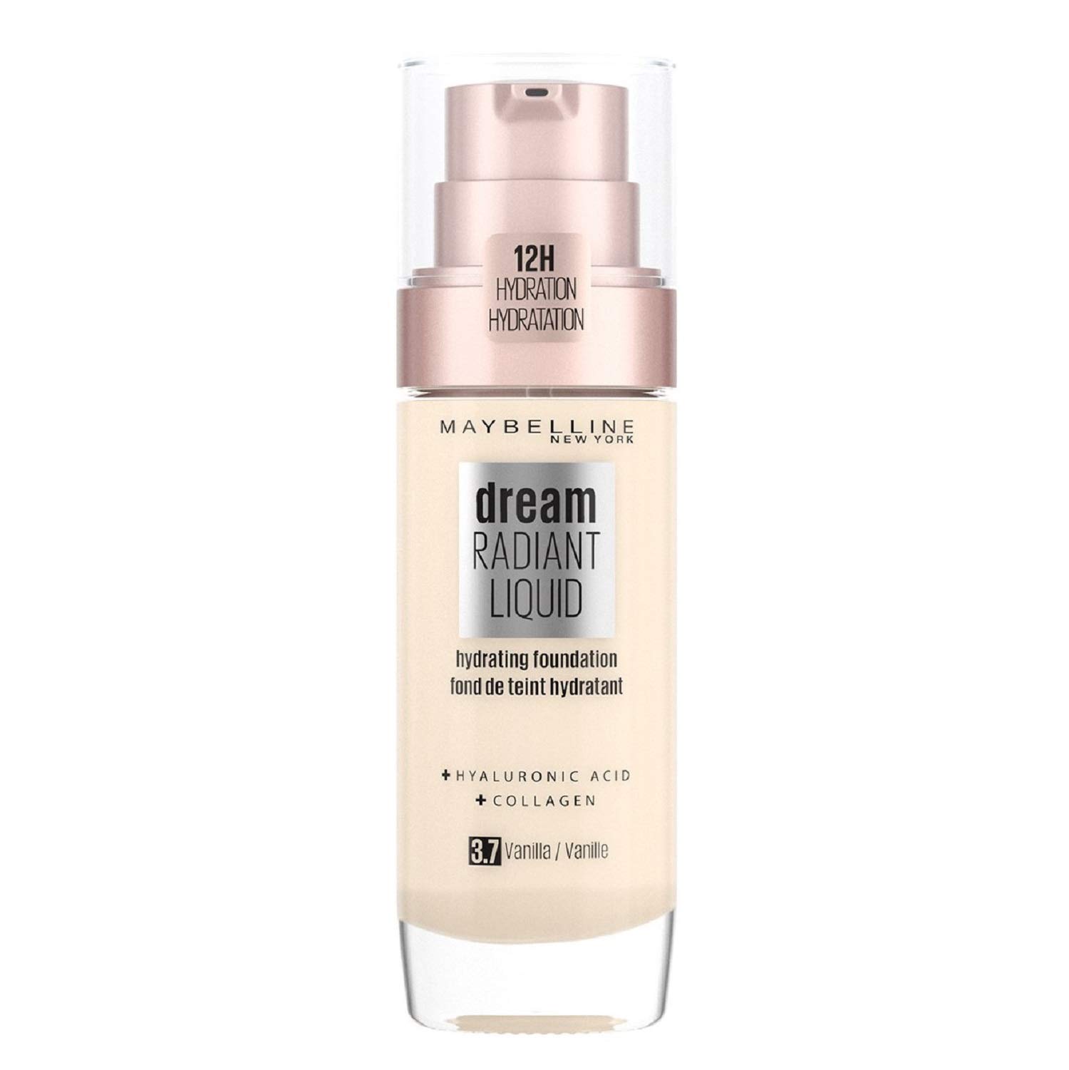 Maybelline Foundation, Dream Radiant Liquid Hydrating Foundation with Hyaluronic Acid and Collagen, Lightweight, Medium Coverage Up to 12 Hour Hydration, 10 Ivory — view 41