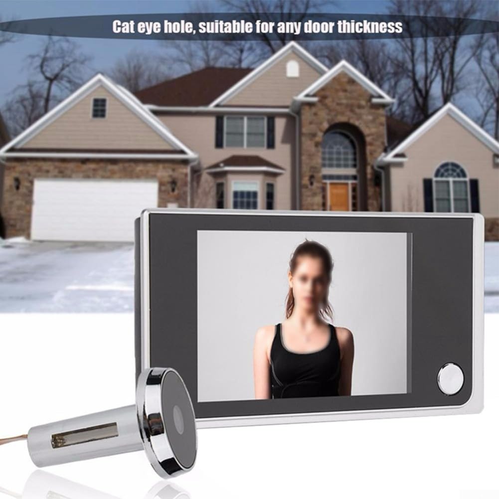 Spioncino digitale wireless per porta, con monitor HD da 3,5 pollici, 720p, visione grandangolare a 120°, telecamera di sicurezza anti-effrazione per ingresso domestico, monitoraggio 24