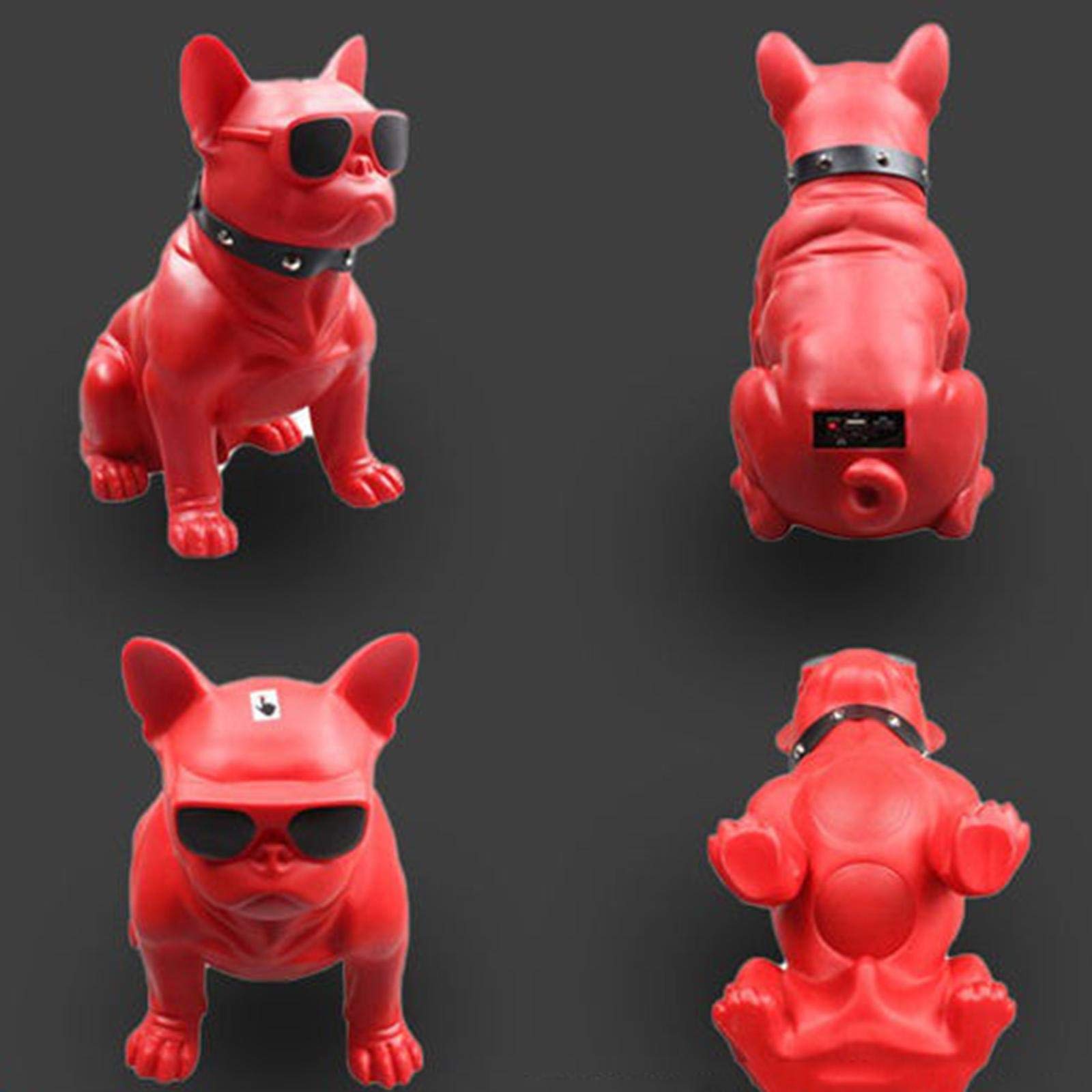 Forma De Bulldog Altavoz Bluetooth InaláMbrico Altavoces InaláMbricos PortáTiles Perro Creativo Inteligente Moderno Sonido EstéReo Claro Mejorado HD Bass DecoracióN Adornos Fiestas M Negro