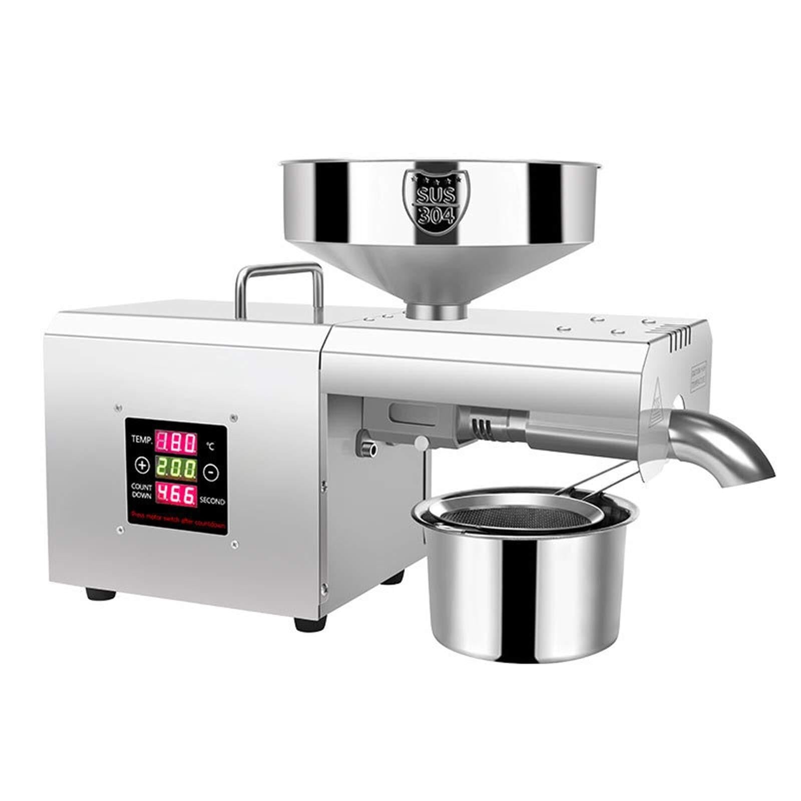 Fully Automatic Oil Press Machine,Home And Commercial Oil Extractor,Stainless Steel Temperature Control