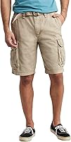 UNIONBAY Men's Survivor Belted Cargo Shorts - Vintage Wash Twill, Oversized Pockets, Big & Tall Sizes