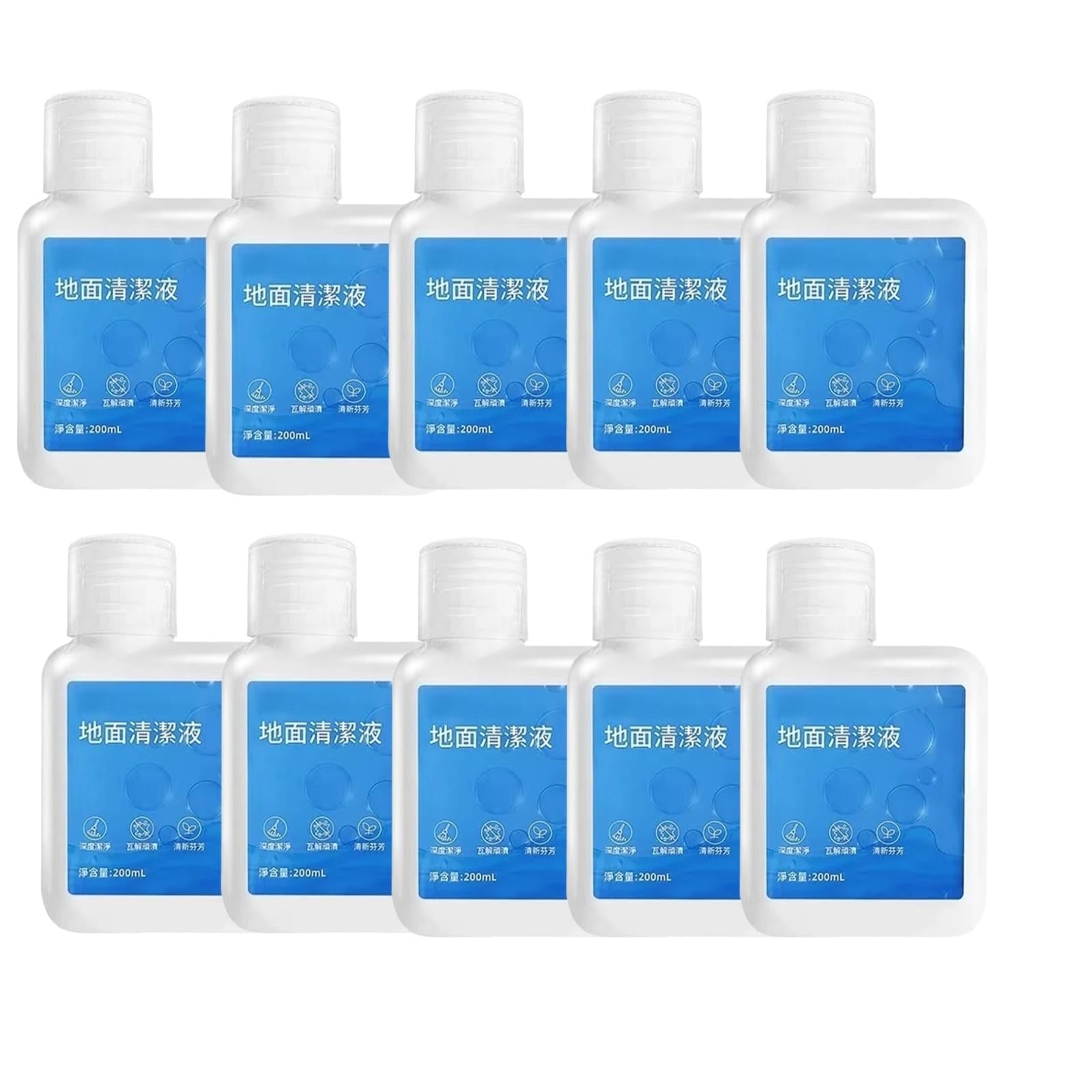 Solución de limpieza de 200ml, compatible con Dreame L40S Pro/X50 Ultra/X30 Ultra/X40 Ultra, limpiador multiusos for suelos.(200mlx10)