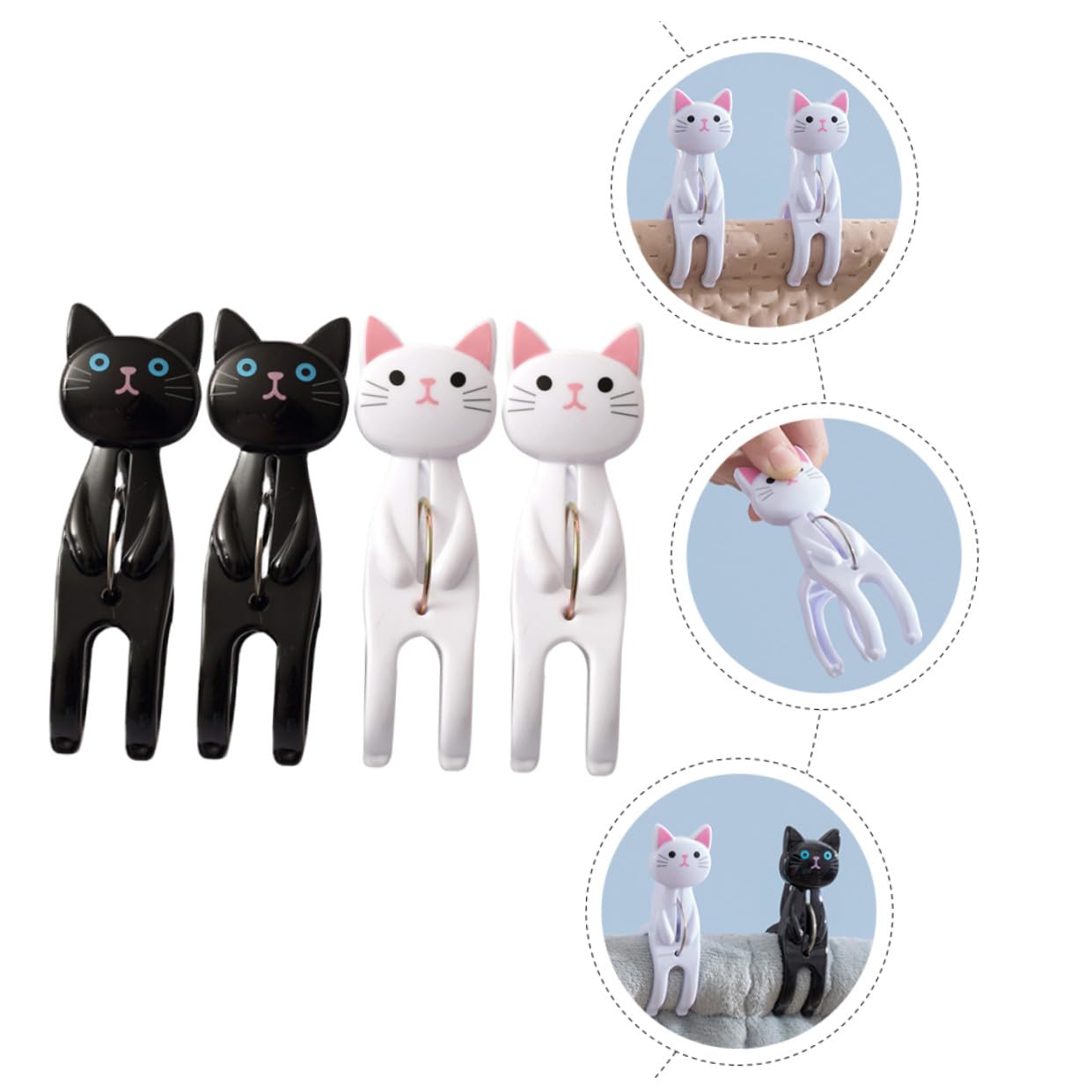 Zerodeko 16pezzi Mollette Antivento Per Bucato Clip Resistenti Plastica Per Asciugare Teli Costumi e Coperte Di Bianche Per Uso Esterno e Lavanderia