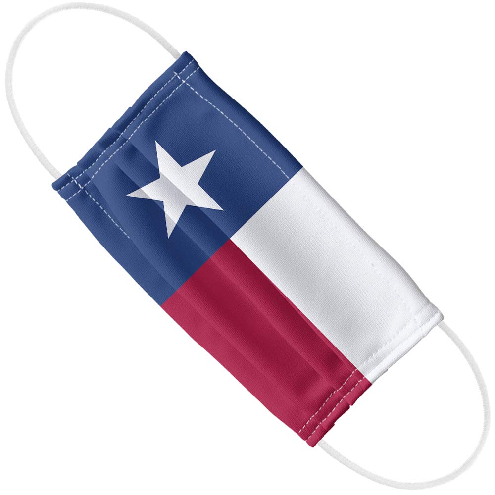Texas Flag 1-Ply Reusable Face Mask Covering with Adjustable Nose Wire, Unisex