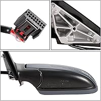 Vista 6 de DNA Motoring OEM-MR-AU1320125 Espejo retrovisor calefactado con ajuste plegable con giro compatible con Audi A3 09-10