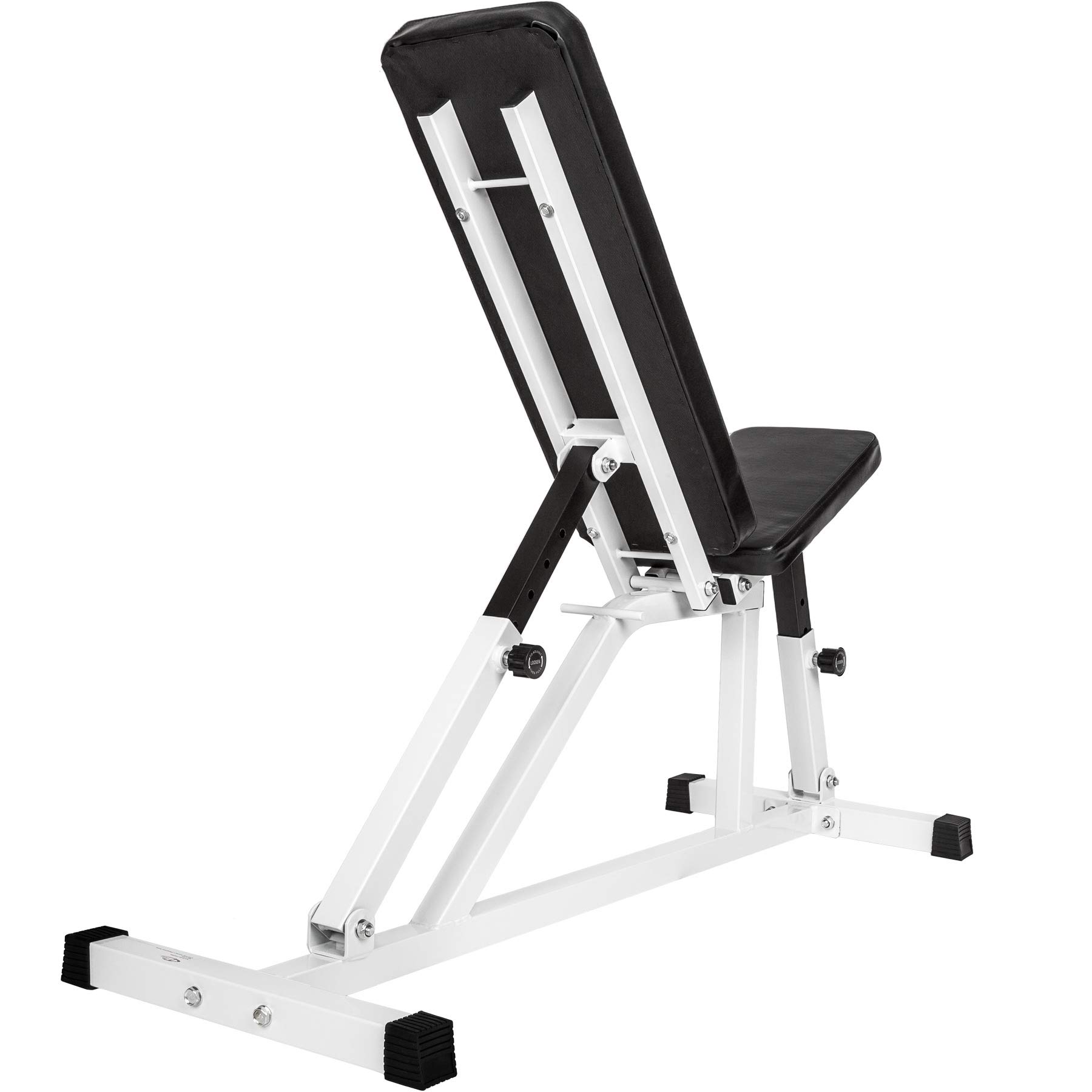 tectake® Panca Palestra Regolabile Multifunzione 120x47x114cm, Panca Inclinata per Pesi Palestra, Attrezzi Home Gym per Addominali, Glutei e altro, Allenamento a Casa, Workout, Fitness - Nero/Bianco