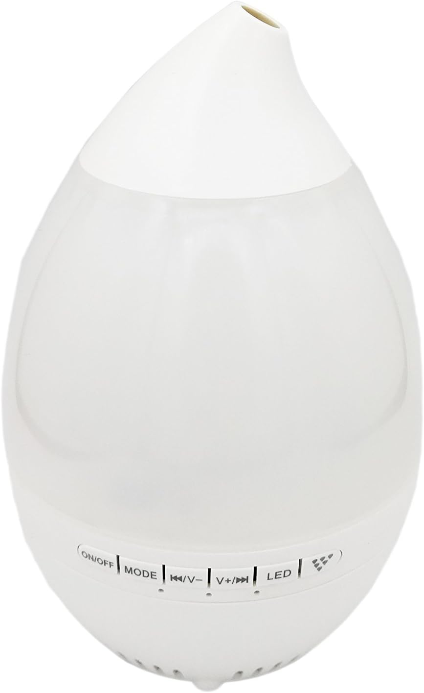 Multifunctional Aroma Humidifier/Diffuser - Aroma Humidifier Bluetooth Music Player Essential Oil Light With Sync Hands-Free Calling Function white
