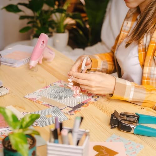 Miniatura 6 de BENECREAT 6 juegos de troqueles de corte de metal para álbumes de recortes, troqueles de anidación con caja de almacenamiento transparente para