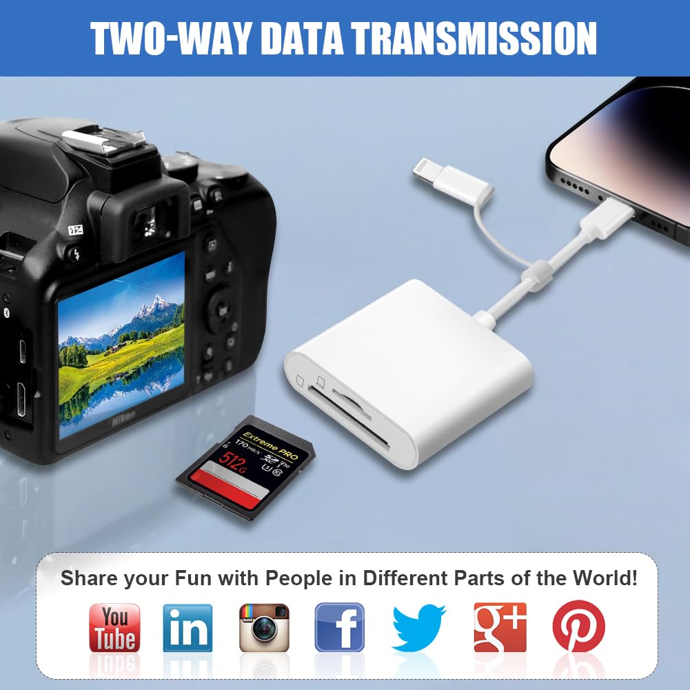 Flintronic Czytnik kart pamięci, USB-A-2 w 2