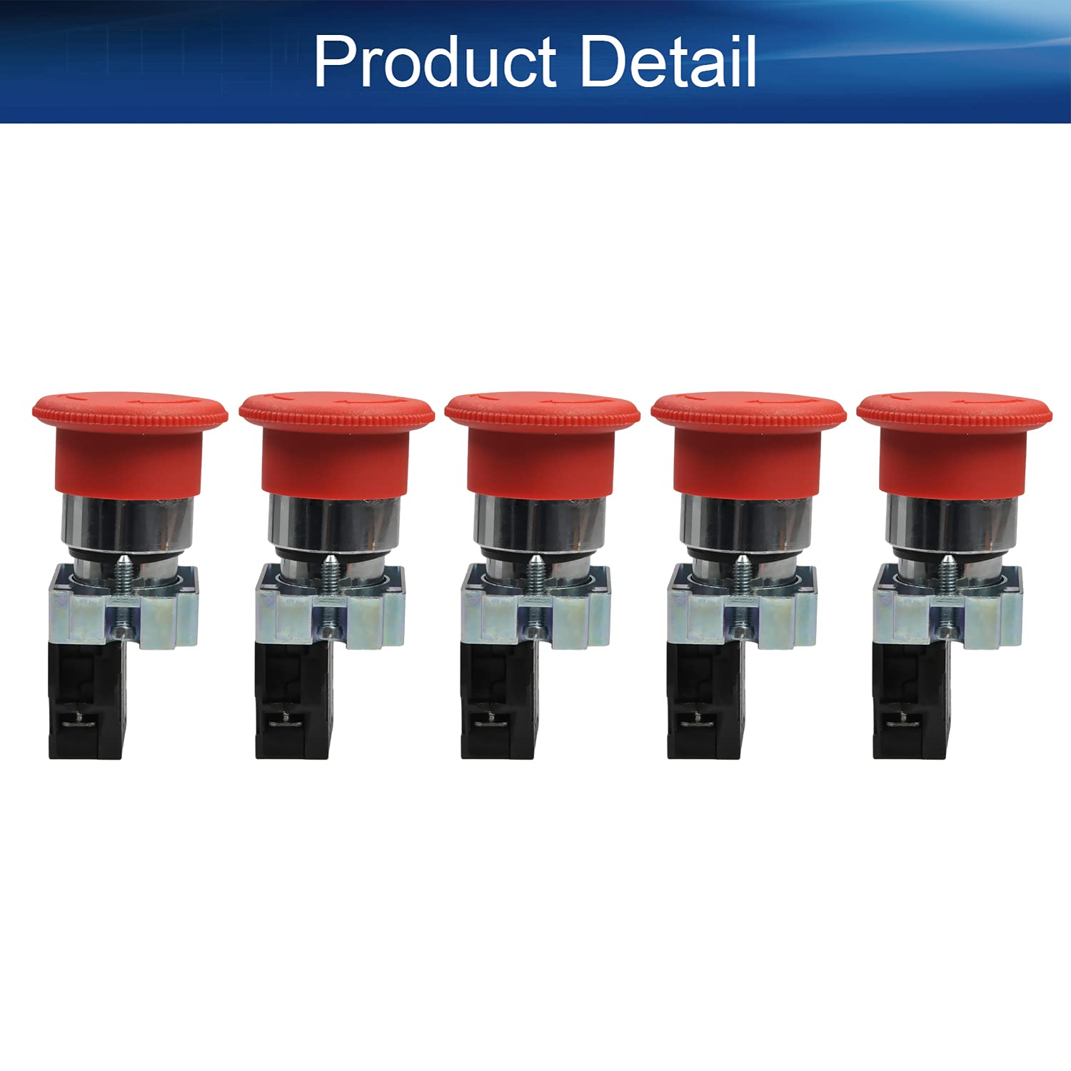 Snapklik.com : 660V 10A Emergency Stop Push Button Switch ZB2-BE102C ...