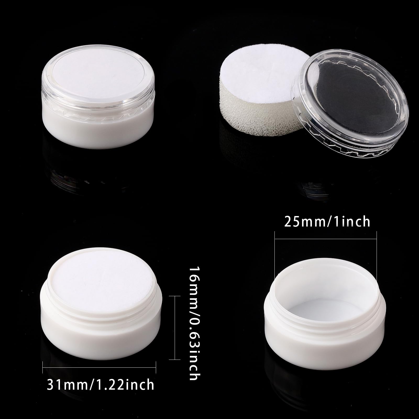 Chgcraft 20 Pièces 2 Couleurs Mini Boîte à Pierre Ronde Petit Diamant