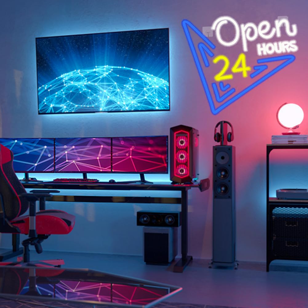 Amazon.co.jp: Open 24 hours ネオンサイン、LEDサイン、バーネオン