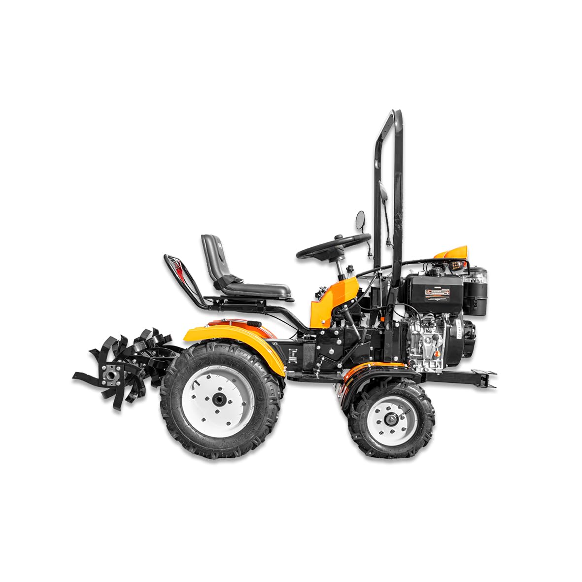 Kawapower Mini Tractor Cultivador 11HP Diesel - Arranque Eléctrico, 4 Velocidades