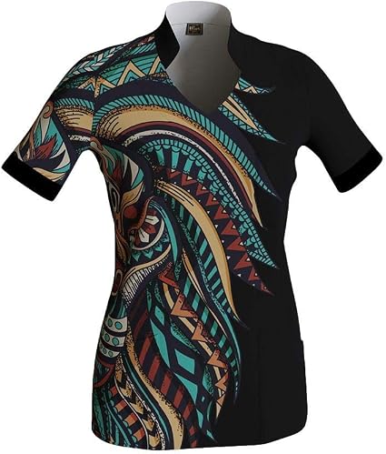 Uniforme Sanitario Mujer Ropa Trabajo Pijama Medico Casaca Enfermera  Estetica Peluqueria Veterinaria Hospital Limpieza y Empleada Hogar  Antilejía y No Destiñe - Casaca Leon Etnica Mujer: Amazon.es: Ropa