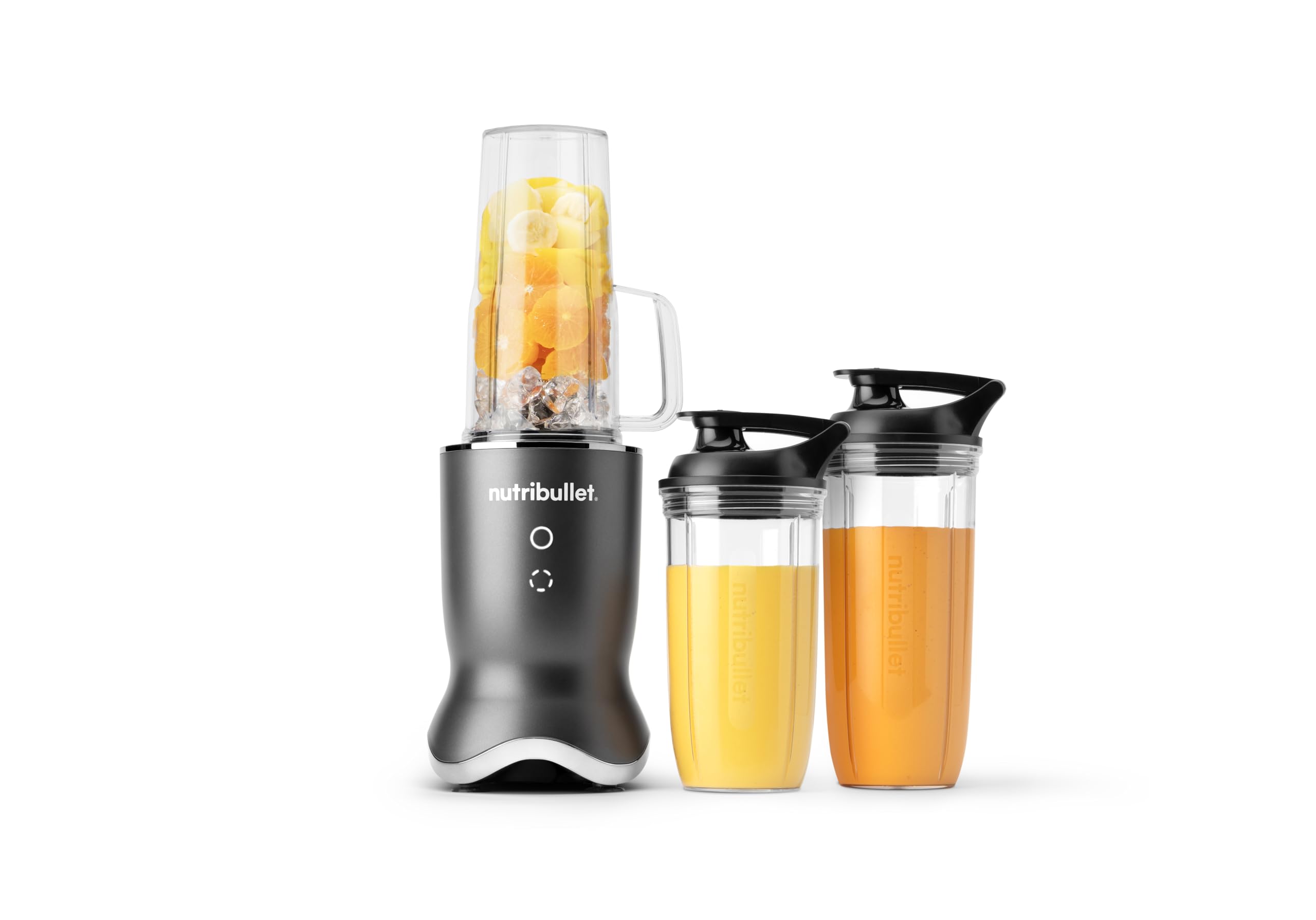 Ultra Personal Blender, 1200W, for Smoothies Shakes & Protein - Quietest Single-Serve Blender with Titanium Coated Blades, 3 BPA-Free Cups (32oz + 24oz), To-Go Lids, Dishwasher Safe, Gray