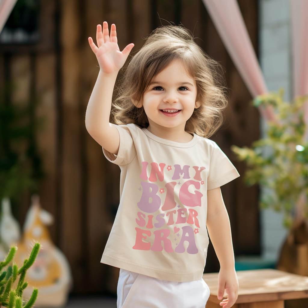 Big Sister Shirt for Toddler Baby Girl Outfits Big Sis Announcement T-Shirt Gifts - Image 2