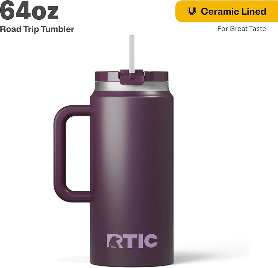 Amazon.com | RTIC 64 oz Ceramic Lined Insulated Road Trip Tumbler