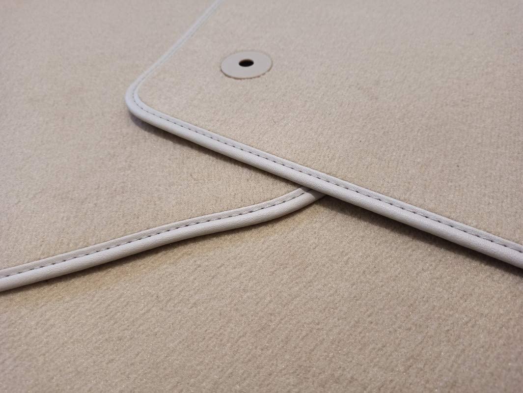 Alfombrillas Velour Premium para Audi A4 - Moqueta Beige máxima Calidad - Anclajes y Medidas Originales b5 b6 b7 b8 b9 (A4 2001-2008 Sedan/Avant)