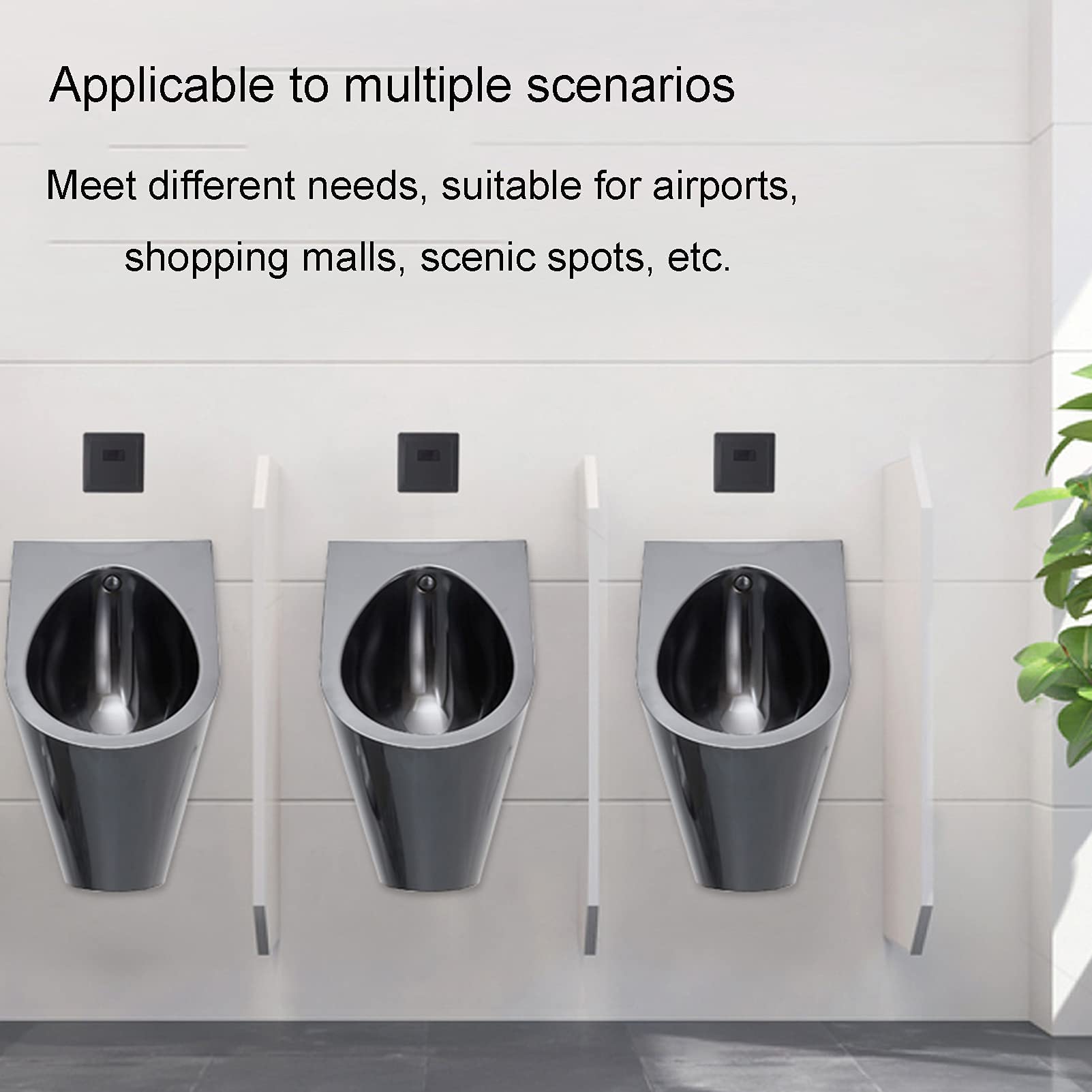 Wandmontiertes Urinal für Männer, intelligentes Edelstahl-Sensor-Urinal, kleine vertikale Toilette für Bars, Einkaufszentren, Sehenswürdigkeiten, Clubhäuser, öffentliche Toiletten, Schiffe, A
