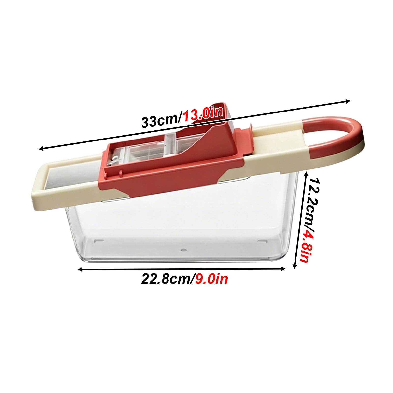 Multifuncional Cortador de Verdura Manual, Mandolina de Cocina Profesional con Recipiente, Protección Integral 360°, Patas Antideslizantes Que Garantizan Funcionamiento Estable