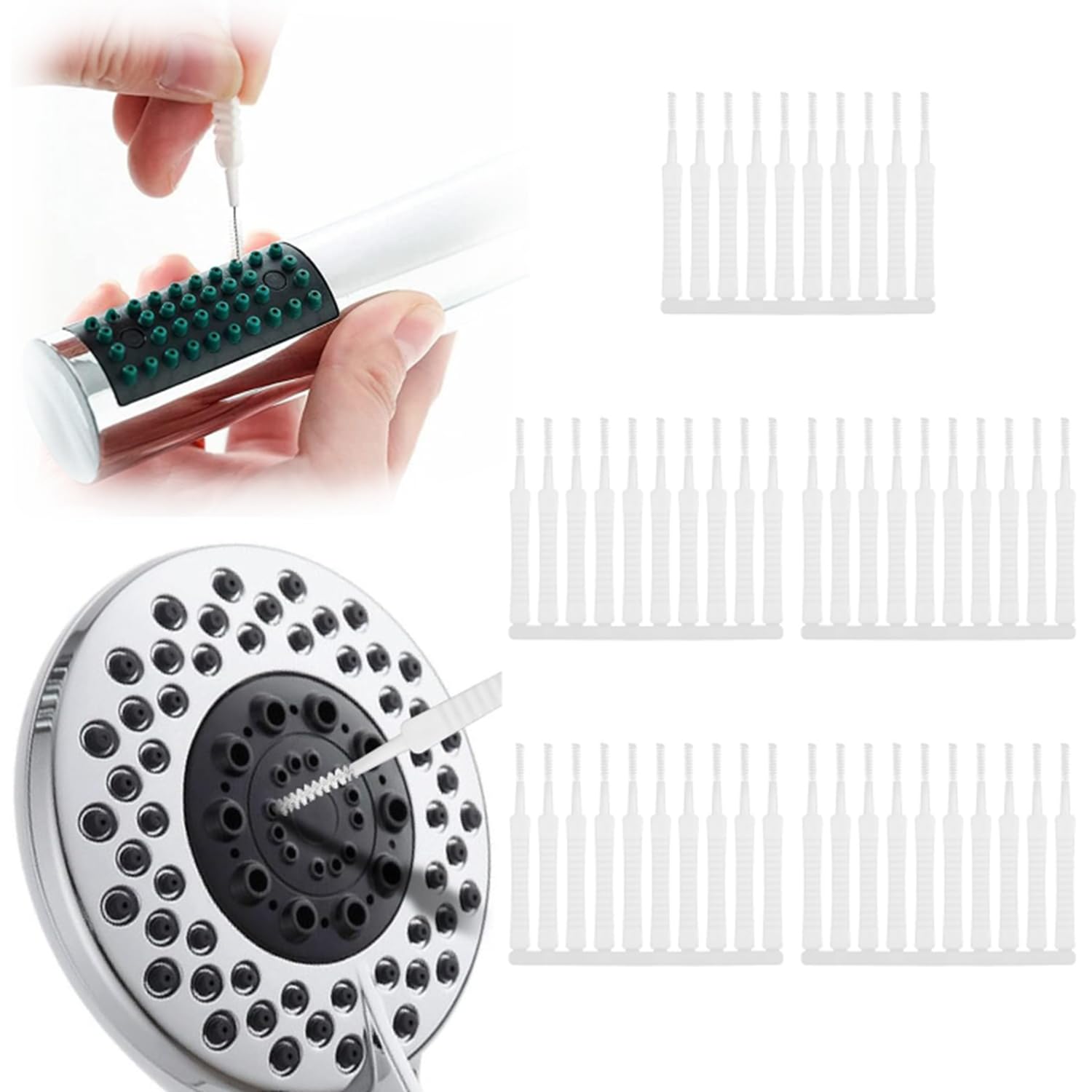 50 Spazzoline Pulizia Soffioni Doccia E Ugelli - Mini Spazzole Per Fori E Tubi Piccoli, Set Multiuso - Foto 5