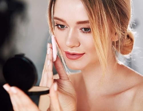 Miniatura 3 de KOOBA - 20 esponjas redondas de polvo de maquillaje, sin látex, desechables, para belleza, aplicador cosmético, soplos faciales para base impecable,