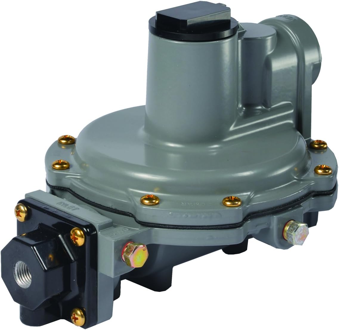 R632A-CFF Propane 2-Stage Regulator – Integral Dual Stage LP Gas Tank Regulators, 9"-13" Water Column Spring, 950,000 BTU, 1/4" x 3/4" FNPT, 250 psig Max Inlet