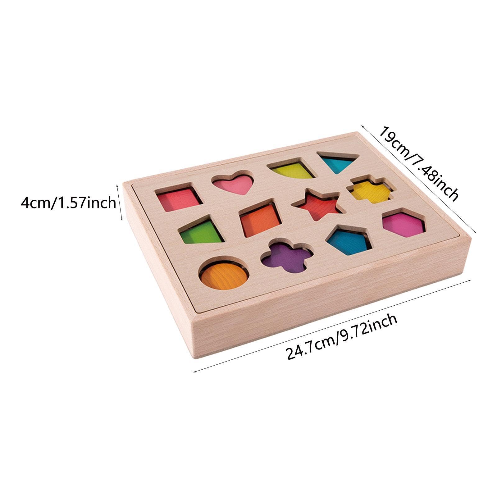Generic Holzform Sortierspielzeug für Kinder, Puzzle Und Matching Box Zur Förderung Der Koordination, Bunt