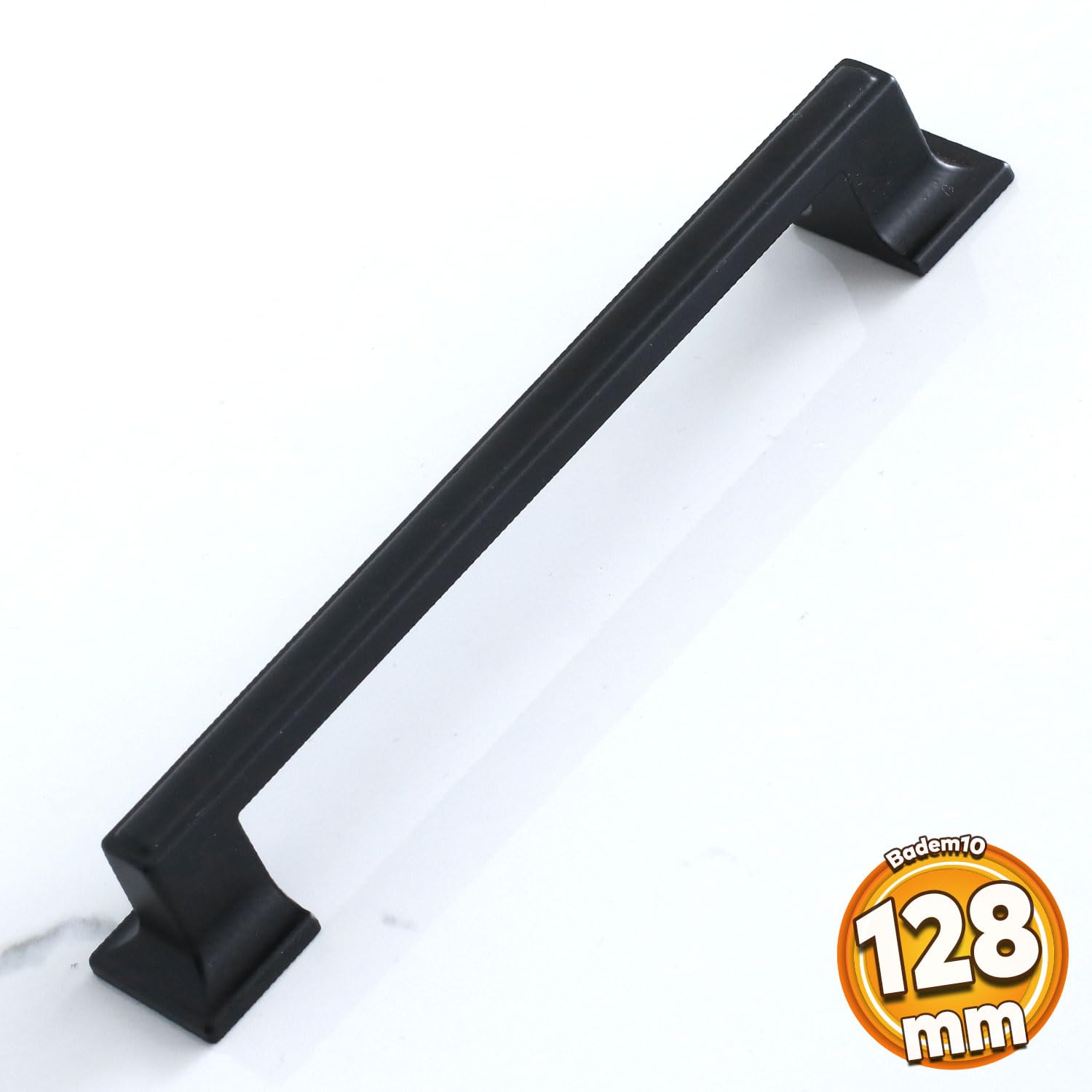 Badem10 Gama 128 mm Siyah Kulp Metal Mutfak Mobilya Çekmece Dolabı Dolap Kulpları Kapak Kulbu Kulpu 12.8 cm