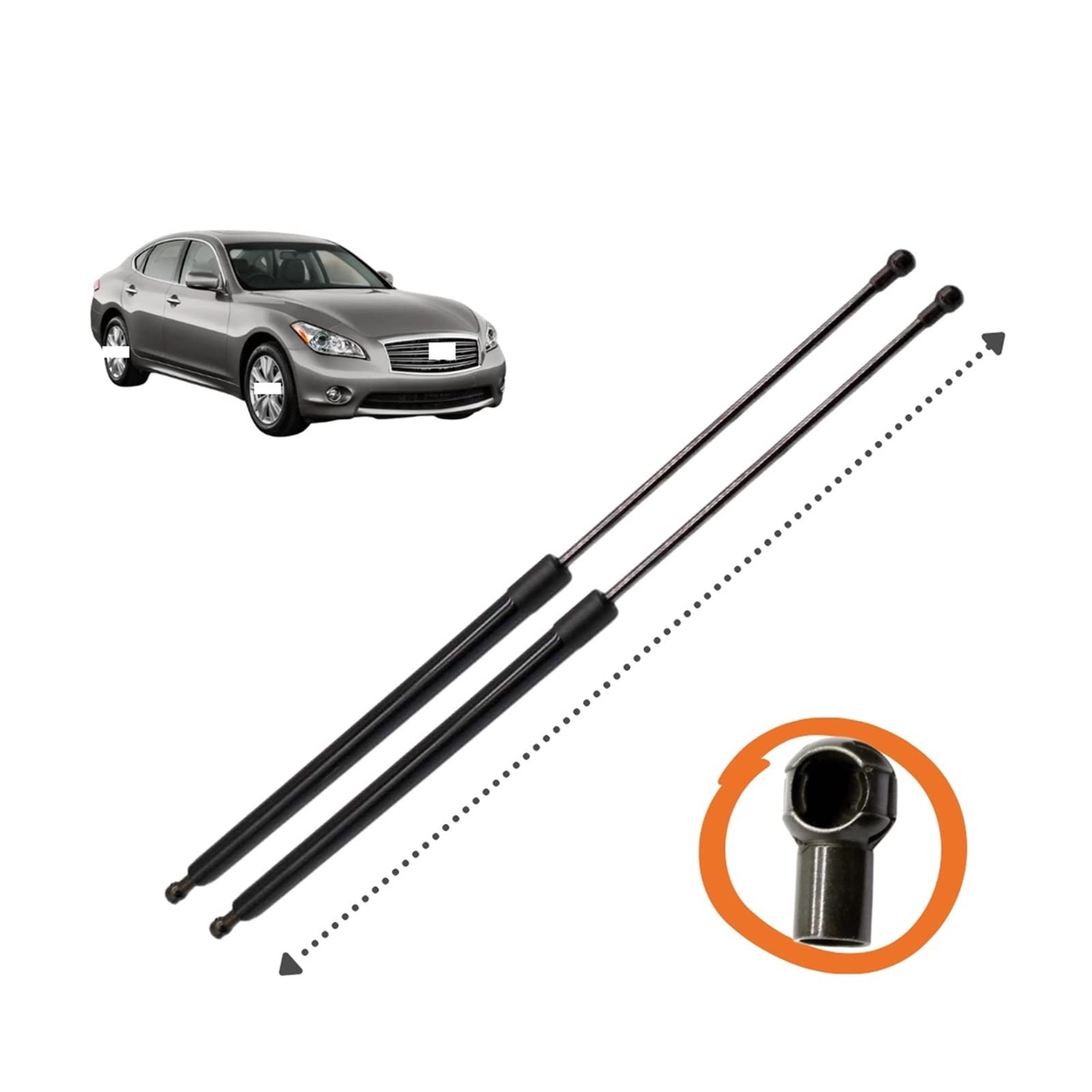 Resortes Gas Maletero Cantidad (2) Elevador Maletero Trasero Admite Puntales Gas 84430-1MA0A Barra Amortiguadora Resorte para Infiniti M35h M37 M56 2011-2013