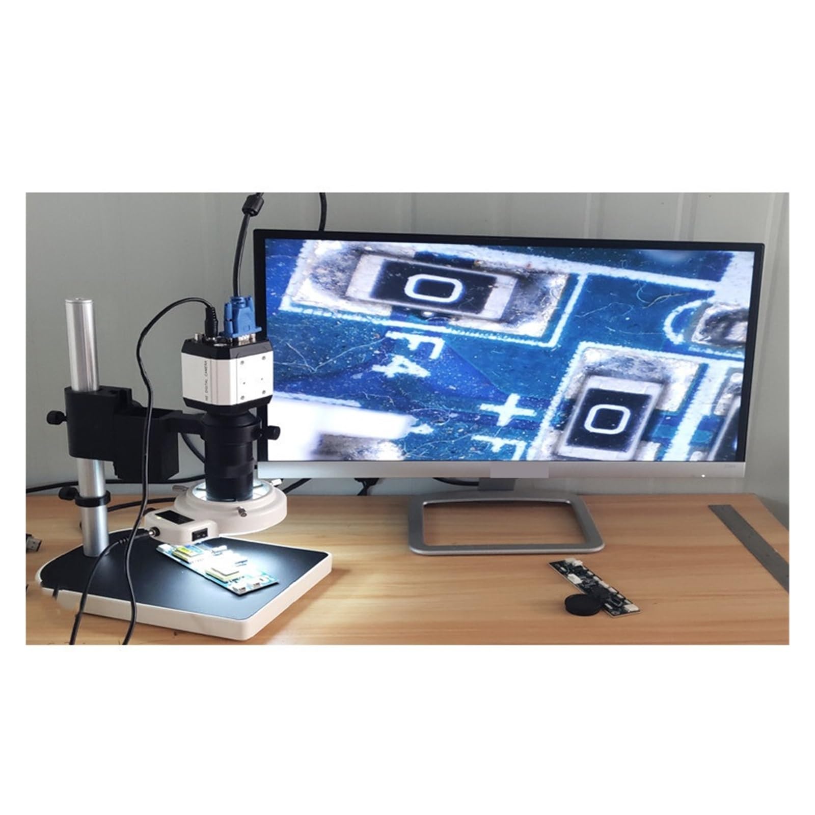Mikroskop 130X Objektiv Zoom Lupe Digitale Mikroskop Kamera VGA USB CVBS TV Industrielle Handy Reparatur Microscopio Löten Werkzeuge(Camera 130X)