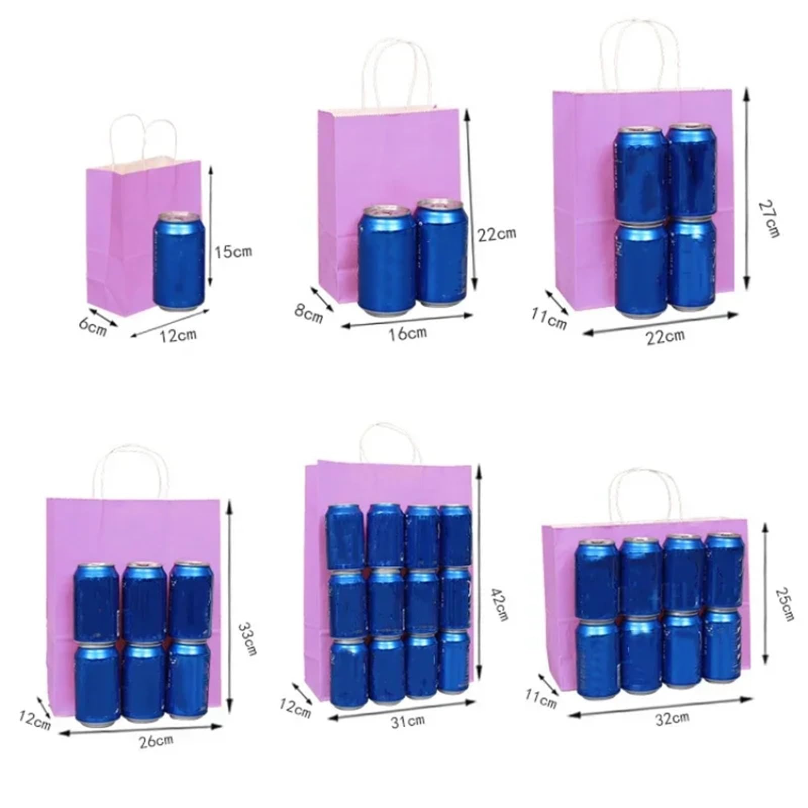 Bolsas De Papel Kraft Con Asas Para Compras