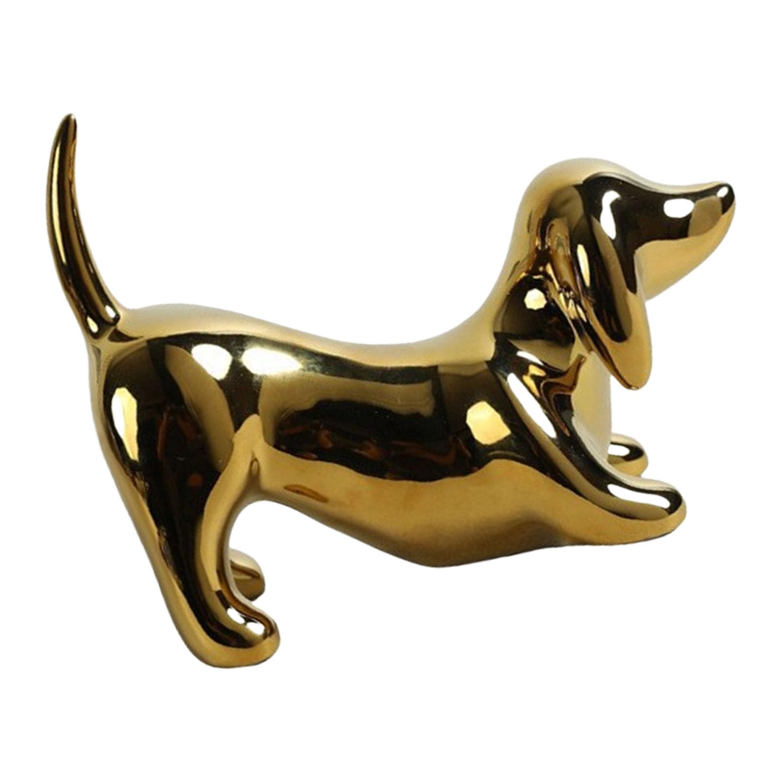 HDOYTXXM Artistic Dachshund Figurine Ceramics Statue Modern Interior Decoration Dog Multiple Size Small/large Dog Sculpture Decoration