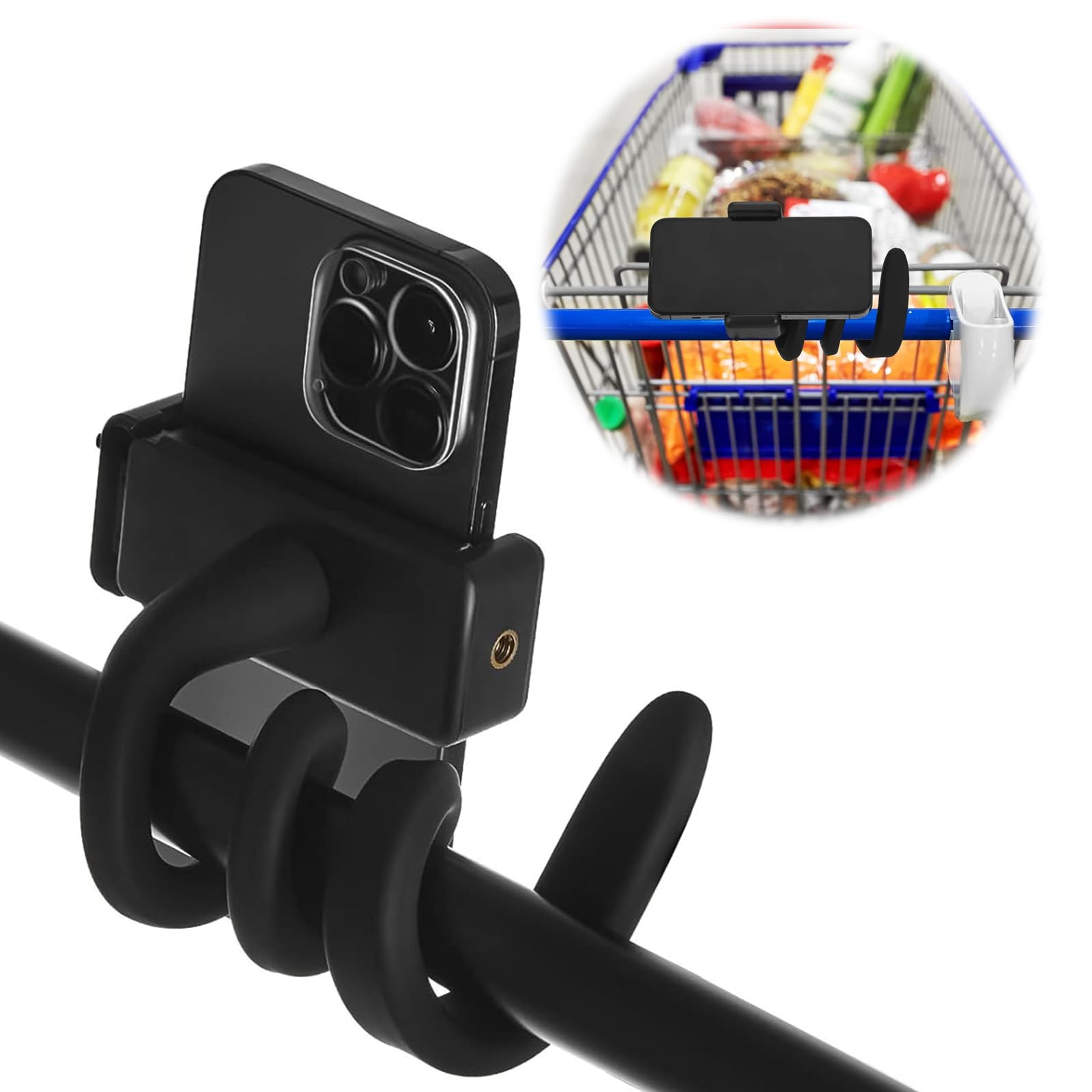 Bras Articulé Tablette Support Téléphone Col De Cygne 75cm - Pince Réglable 4-6.3" - Rotation 360° - Lit Bureau Voiture Support De Téléphone Pour Lit