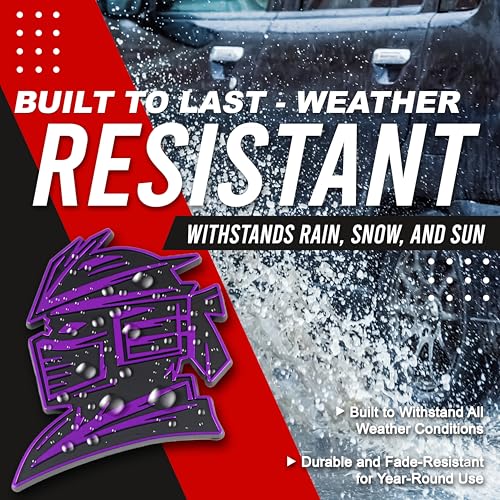 Image of Samurai Emblem, Custom 3D Car Badge - Universal Exterior Accessories for Car, Truck, SUV, Motorcycle (Set of 2) (Purple)