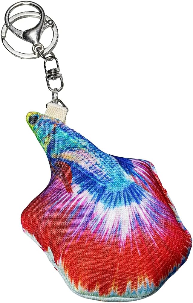 Generic The Siamese fighting fish Keychain, Thai Art Keyring, Made in THAILAND, Large